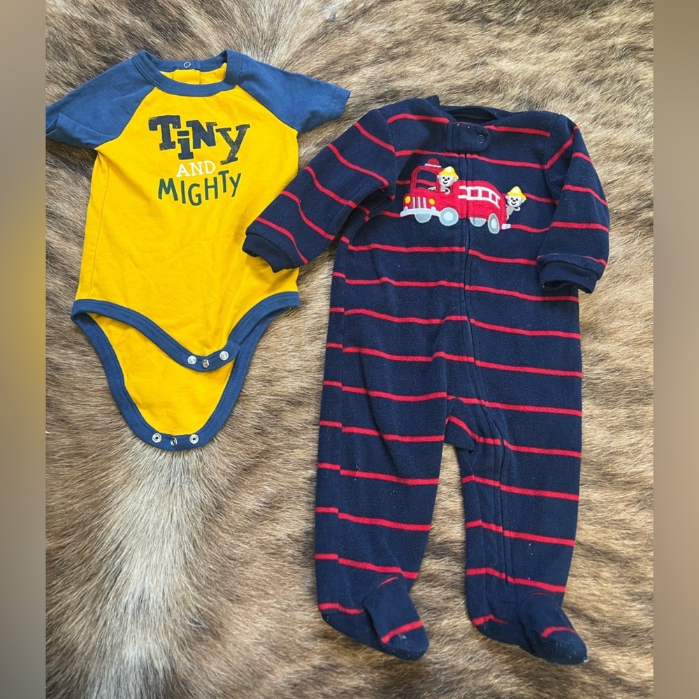 Carter's pj and Cat and Jack onesie